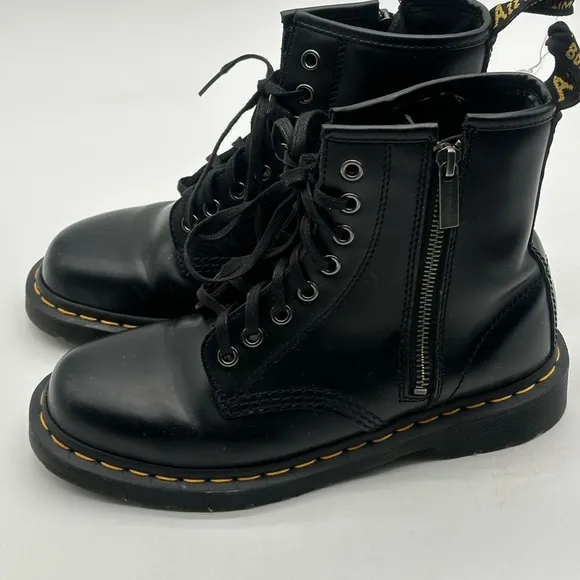 Dr. Martens 1460 ELS  6 M 7 L Black Smooth Zipper Boots