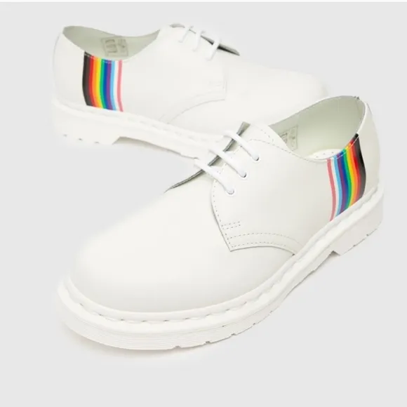 Dr. Martens 1461 FOR PRIDE SMOOTH LEATHER OXFORD SHOES. NEW