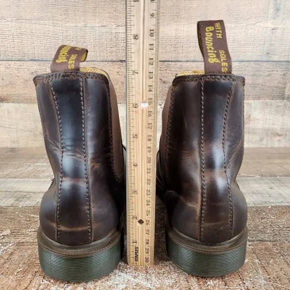Dr Martens 2976 Crazy Horse Men Sz 13 Brown Leather Pull On Casual Chelsea Boots