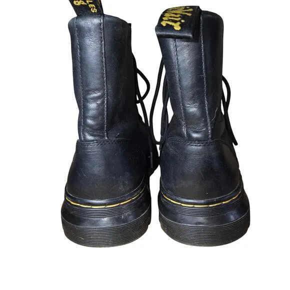 Dr. Martens Black Combs  Leather AirWair AW004 Boots Men Size 9 womens 10.5