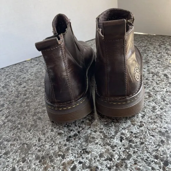 Dr Martens MILTON Brown Leather Chelsea Slip On Ankle Boots Mens 10 Womens 11