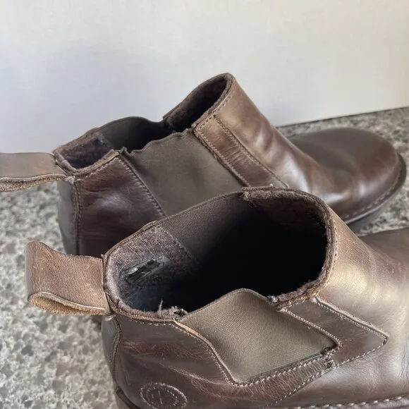 Dr Martens MILTON Brown Leather Chelsea Slip On Ankle Boots Mens 10 Womens 11