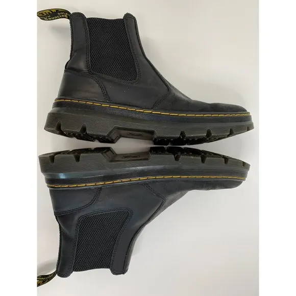 Dr. Martens Unisex Embury Black Leather Chelsea Boots US Size 11 Men 12 Lady