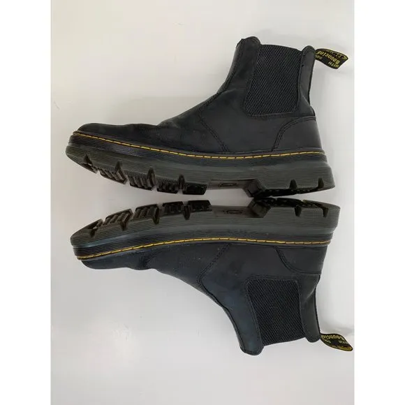 Dr. Martens Unisex Embury Black Leather Chelsea Boots US Size 11 Men 12 Lady