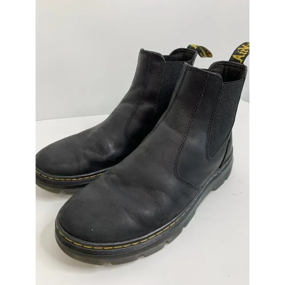 Dr. Martens Unisex Embury Black Leather Chelsea Boots US Size 11 Men 12 Lady