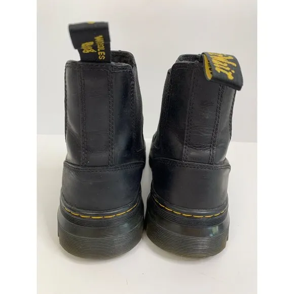 Dr. Martens Unisex Embury Black Leather Chelsea Boots US Size 11 Men 12 Lady