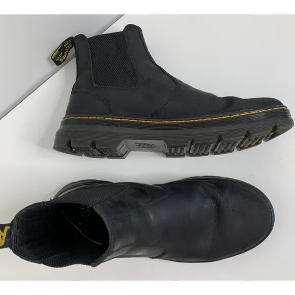 Dr. Martens Unisex Embury Black Leather Chelsea Boots US Size 11 Men 12 Lady