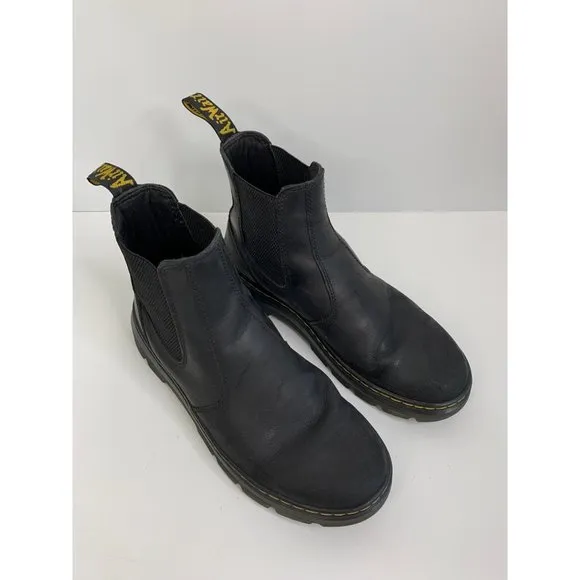 Dr. Martens Unisex Embury Black Leather Chelsea Boots US Size 11 Men 12 Lady