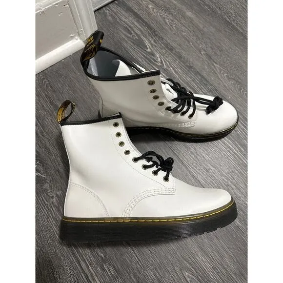 Dr. Martens Zavala White Combat boots US Men 8 or US women 9
