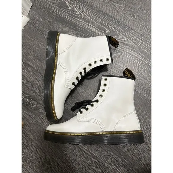 Dr. Martens Zavala White Combat boots US Men 8 or US women 9