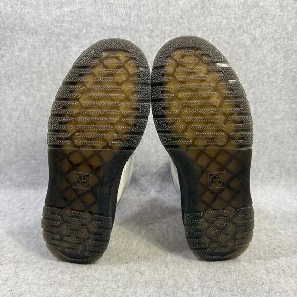 Dr Martens Boots Womens Size 5 Zavala White Leather Lace Up Combat Docs Shoes