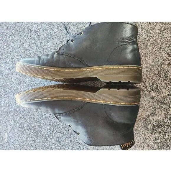 Dr Martens Doc Cabrillo Black Leather Chukka Lace Up Boots Shoes Men Sz 9M US/42