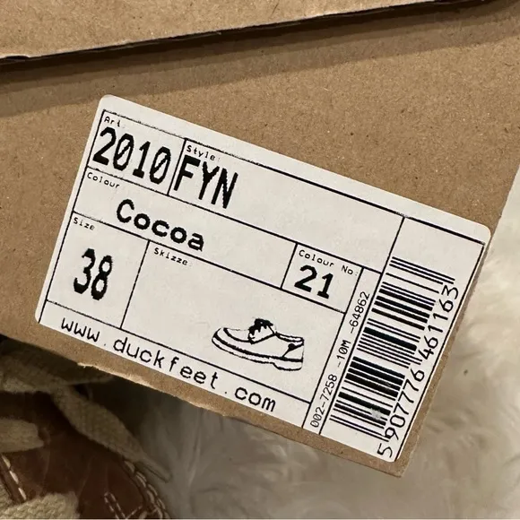 Duckfeet Fyn Cocoa Size 38 Lace Up Shoes