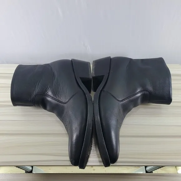 Durango 10 EE TR820 Black Leather 7&quot; Side Zip Boots Men Western Boot Shorty Wide