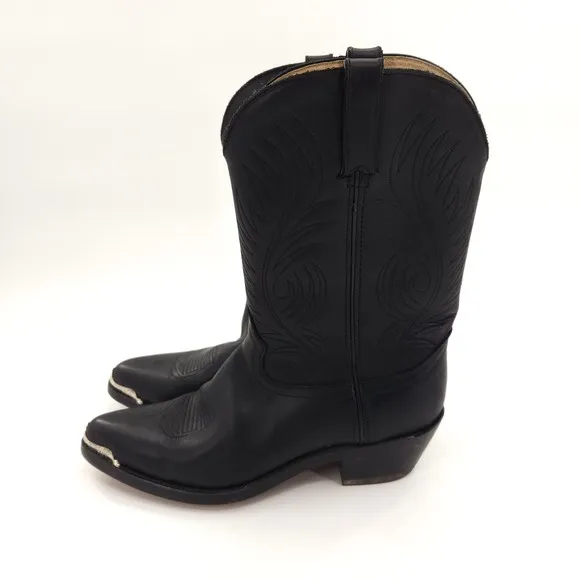 DURANGO Cowboy Boots Men Size 10 D Black DB560 Leather Western