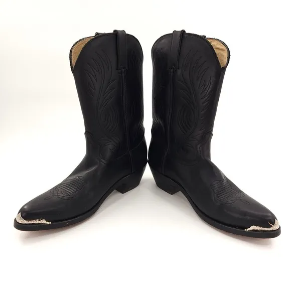 DURANGO Cowboy Boots Men Size 10 D Black DB560 Leather Western
