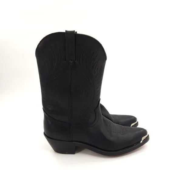 DURANGO Cowboy Boots Men Size 10 D Black DB560 Leather Western