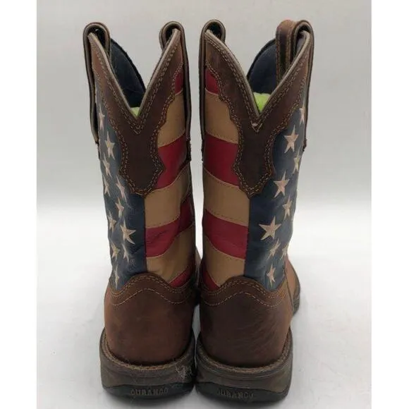 Durango RD4414 Lady Rebel Patriotic Flag Western Boots - Brown - (10 W) (8M)