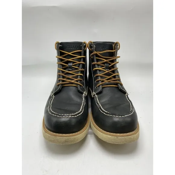 East Land Boots Men Size 10.5 Medium Lumber Up Black Moc Toe Work Boot 4209