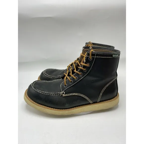 East Land Boots Men Size 10.5 Medium Lumber Up Black Moc Toe Work Boot 4209