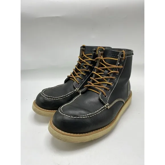 East Land Boots Men Size 10.5 Medium Lumber Up Black Moc Toe Work Boot 4209