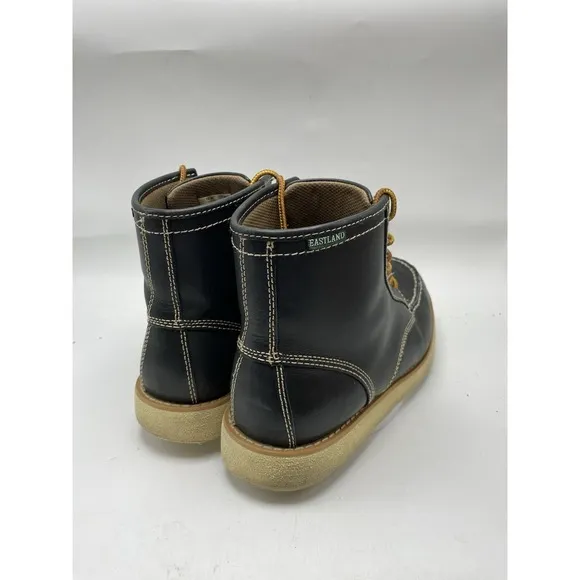 East Land Boots Men Size 10.5 Medium Lumber Up Black Moc Toe Work Boot 4209