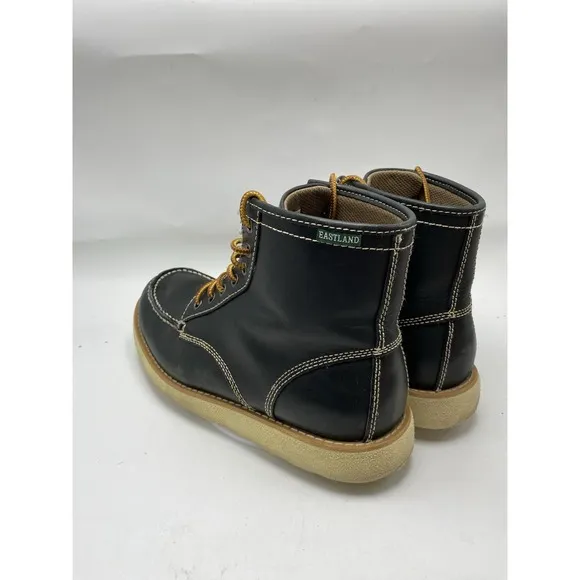 East Land Boots Men Size 10.5 Medium Lumber Up Black Moc Toe Work Boot 4209
