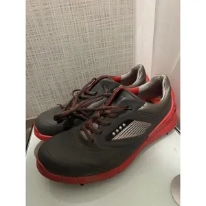 Ecco Base One Hydromax Golf Shoes- Mens-‎ Size 40 Grey Red- Athletic Sneakers