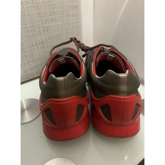 Ecco Base One Hydromax Golf Shoes- Mens-‎ Size 40 Grey Red- Athletic Sneakers