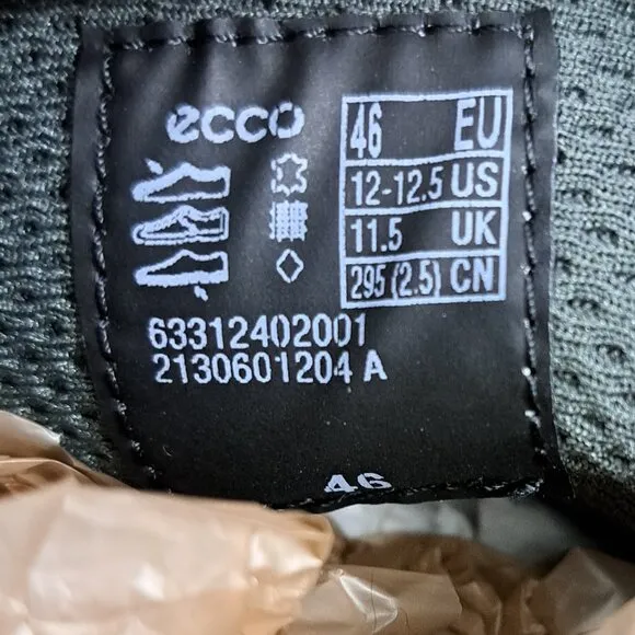 ECCO Boots Men Suede Black Size 12 - 12.5