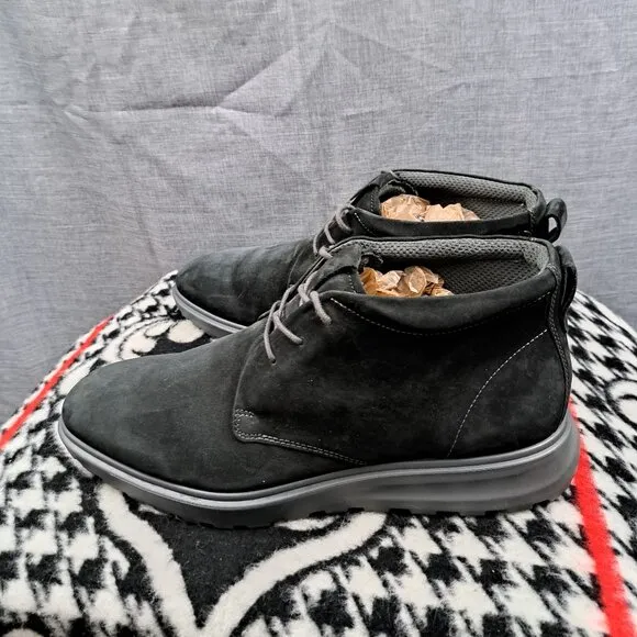 ECCO Boots Men Suede Black Size 12 - 12.5
