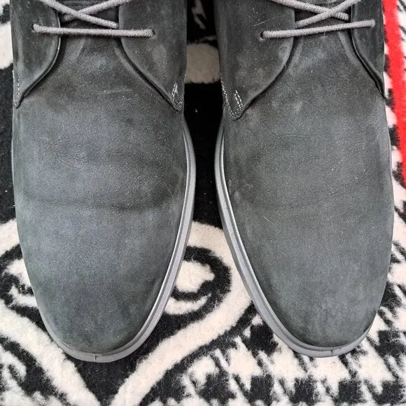 ECCO Boots Men Suede Black Size 12 - 12.5
