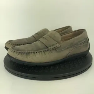Ecco Classic Moc Brown Leather Driving Loafer Shoes EU 41 Men's Size 7
