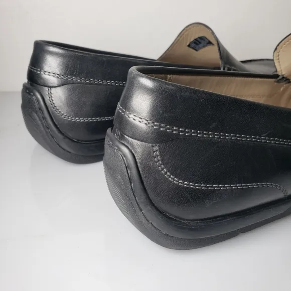 Ecco Men's Classic Moc Black Leather Slip On Loafer Driving Shoes Size 12EW