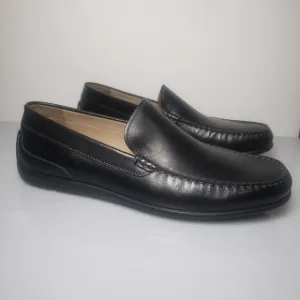 Ecco Men's Classic Moc Black Leather Slip On Loafer Driving Shoes Size 12EW