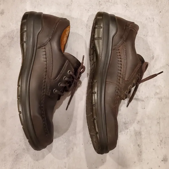 Ecco Vegetable Tanned Laceup Leather Shoes Men's Size 11