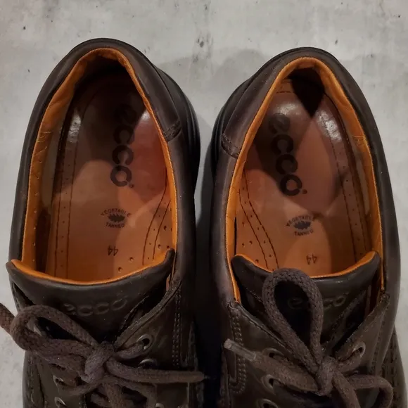 Ecco Vegetable Tanned Laceup Leather Shoes Men's Size 11