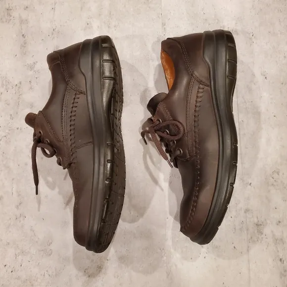 Ecco Vegetable Tanned Laceup Leather Shoes Men's Size 11