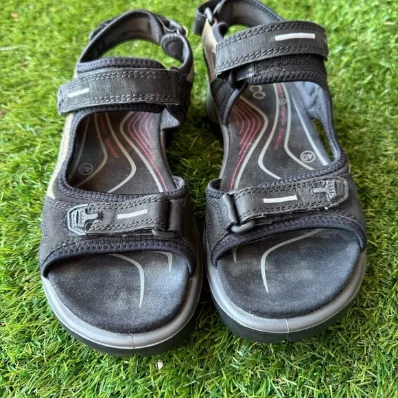 Ecco Women’s Yucatan Sport OffRoad Sandal in Titanium Black Size EU 40