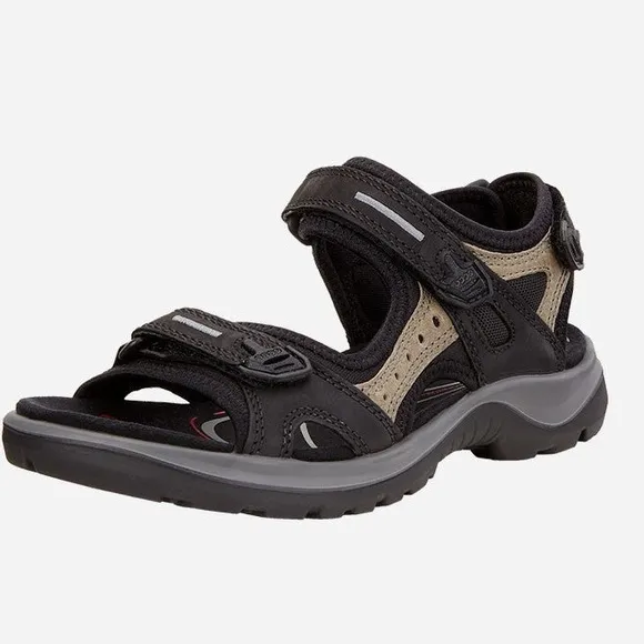 Ecco Women’s Yucatan Sport OffRoad Sandal in Titanium Black Size EU 40
