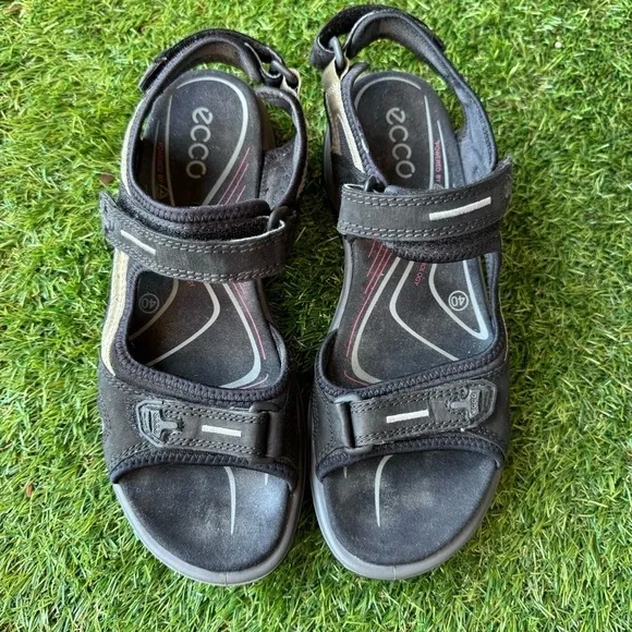Ecco Women’s Yucatan Sport OffRoad Sandal in Titanium Black Size EU 40