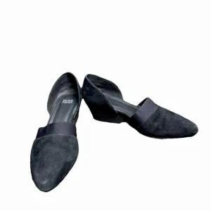 Eileen Fisher Shoes Size 7.5 Hilly D'Orsay Pump Heel Black Suede Pointed Suede