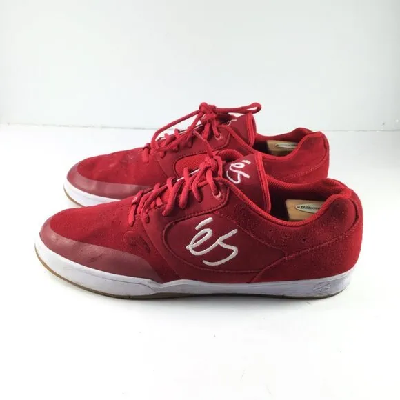 ES Swift 1.5 Skateboard Shoes Sneakers Men Size 12 Red Low-Top Lace-Up Round Toe