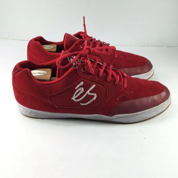 ES Swift 1.5 Skateboard Shoes Sneakers Men Size 12 Red Low-Top Lace-Up Round Toe
