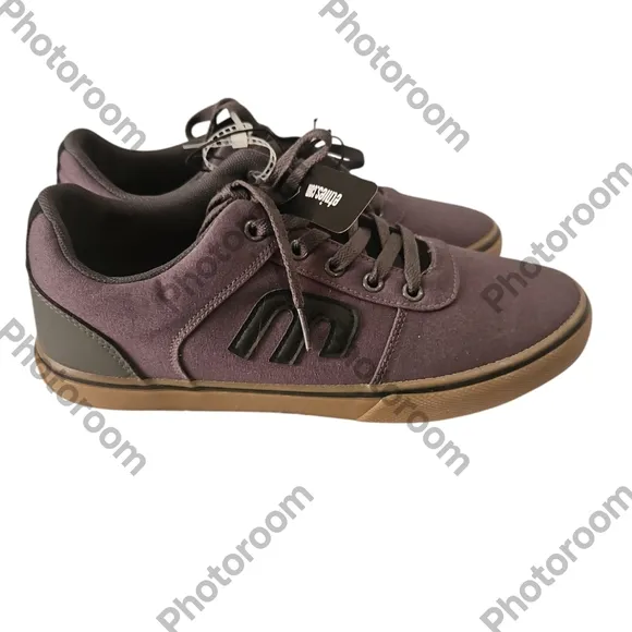Etnies GRIP Men's Gray and Black Canvas Sneakers Size 9/10