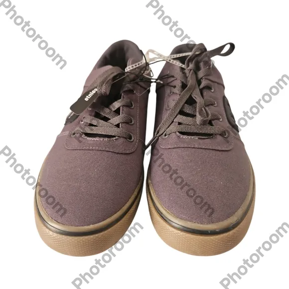 Etnies GRIP Men's Gray and Black Canvas Sneakers Size 9/10