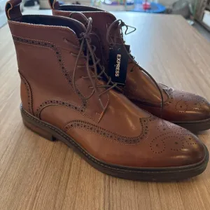 Express Men's Chukka Boots Brown Genuine Leather Size 8