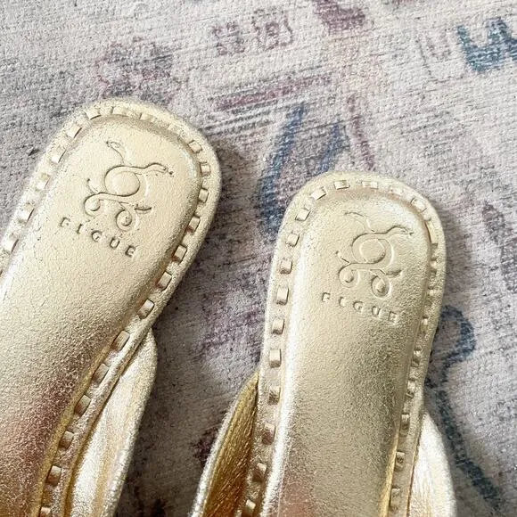 Figue Audrey Joanna Embroidered Tassel Mules Size 7
