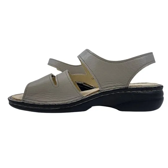 Finn Comfort Women's Gomera-S 82562 Taupe Leather German Sandals Size EU 41