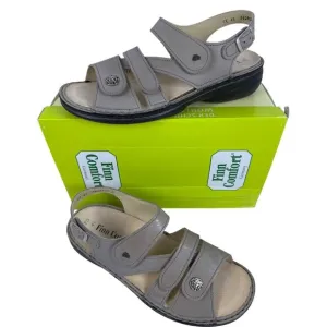Finn Comfort Women's Gomera-S 82562 Taupe Leather German Sandals Size EU 41